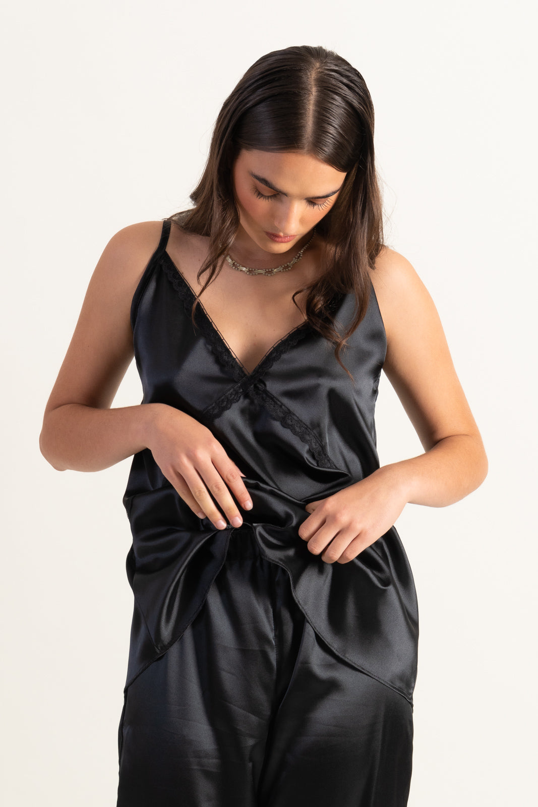 Musculosa satén dull