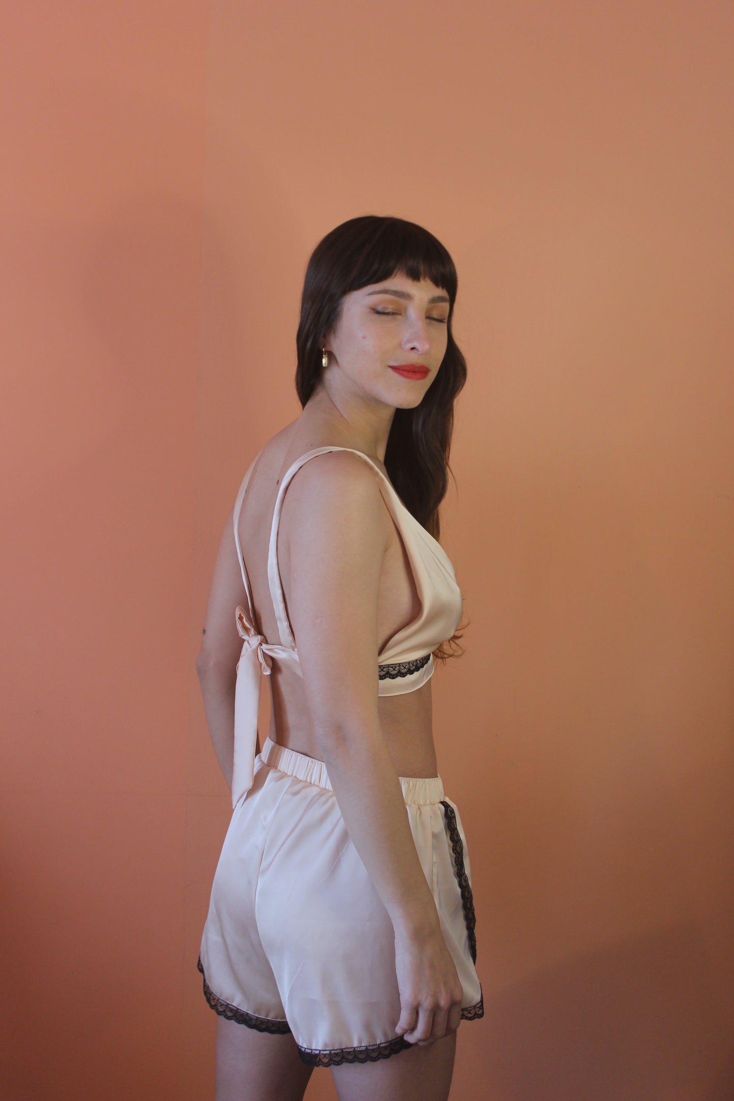 SHORT SATÉN CHAMPAGNE